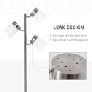 Lampada da Terra 3 Paralumi 38-52x25x165 cm E27 40W Argento