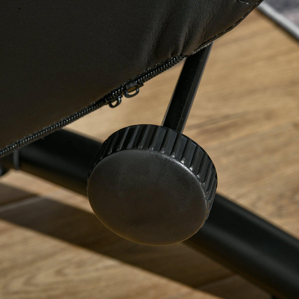 Poltrona Relax Reclinabile con Poggiapiedi in Tessuto e Similpelle Grigio online