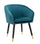 Poltrona Paris Oro 62x58x78 cm in Legno e Poliestere Ottanio