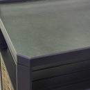 Mobile Bar Angolare da Giardino 296x176xh125 cm in Alluminio Avalon Antracite