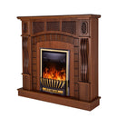 Camino Elettrico da Pavimento 112x115x30 cm Effetto Fiamma 2000W Amsterdam & Meridian Noce