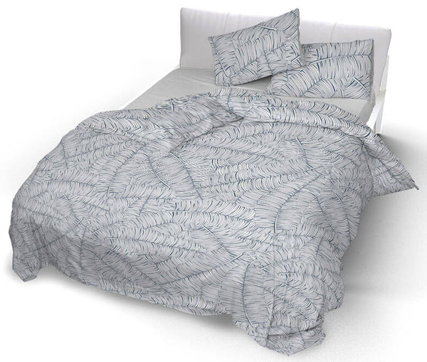 Copripiumino Matrimoniale con Federe Stampato in Puro Cotone Monkeys Blu online