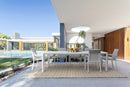 Tavolo Allungabile da Giardino 100x180/240x77.5 cm in Alluminio Kiplin Bianco