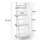 Portapiante Scaffale 4 Ripiani in Legno Massello 41x34x111,5 cm Fumer Kelvin Noce