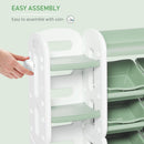 Scaffale Contenitore 149,8x35x92 cm con Cesti estraibili  Verde e Bianco