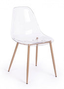 Set 4 Sedie 53x46x82 cm in Policarbonato Trasparente