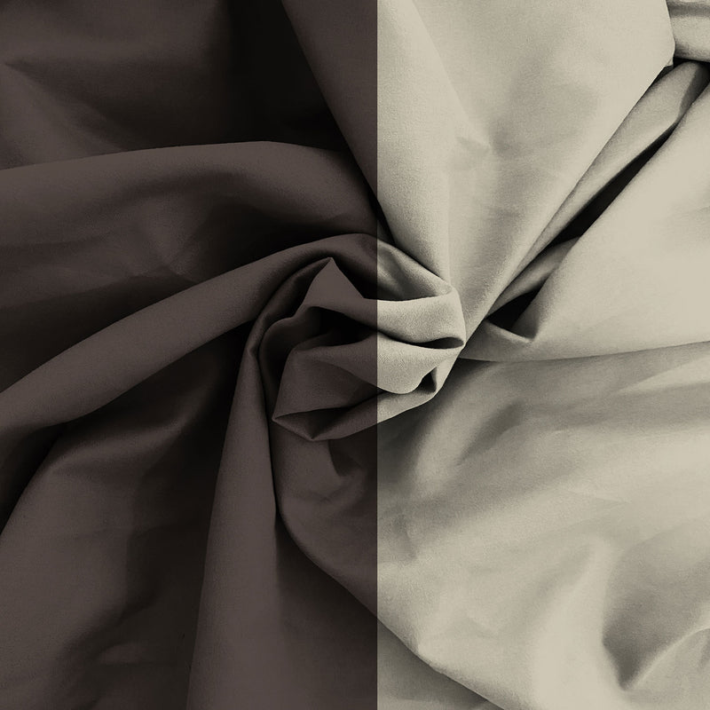 Copripiumino con Sacco e Federe in Tinta Unita Double Face Linea Vera Marrone e Tortora