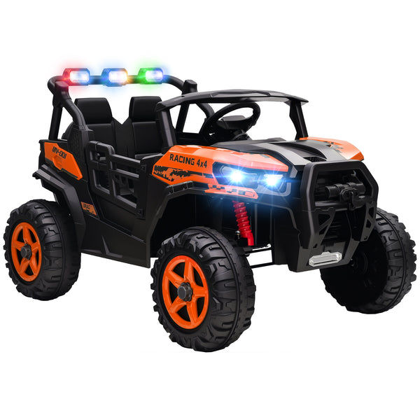 online Macchina Elettrica per Bambini 3-8 Anni 24V Fuoristrada a 2 Posti Doppio Motore Telecomando e Soft Start Arancione