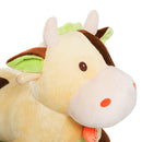 Mucca a Dondolo per Bambini in Peluche e Legno 