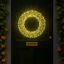 Ghirlanda Natalizia 3D in Metallo con 2400 Luci LED Diametro 70 cm da Appendere