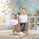 Giraffa a Dondolo Cavalcabile Peluche Giocattolo Bambini con Suono