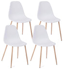 Set 4 Sedie 53x46x82 cm in Polipropilene Bianco