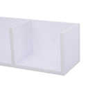 Mensola Scaffale Libreria Porta CD in Legno 95x17x18 cm  Bianca