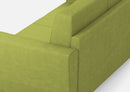 Divano Angolare 6 Posti 288x228x85 cm Yasel in Tessuto Verde