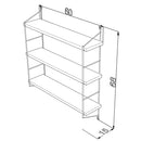 Mensola Neelix  con 3 ripiani rovere 60x15x68 cm rovere 