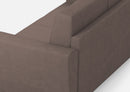 Divano Angolare 6 Posti 288x248x85 cm Yasel in Tessuto Talpa