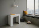 Consolle Allungabile 90-204x48x77 cm in Nobilitato Bianco