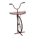 Mensola d’Arredo a Forma di Bicicletta 64x33/38xh81/115 cm in Metallo Rosso