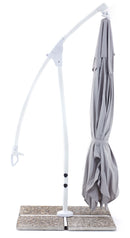 Ombrellone da Giardino Decentrato 3x3m in Alluminio e Poliestere Suitset Grigio