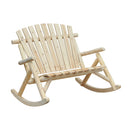 Panchina Dondolo da Giardino 2 Posti in Legno 96x112.5x100 cm 