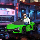 Macchina Elettrica per Bambini Licenza Lamborghini Revuelto 12V Guida Manuale e Telecomando Verde 