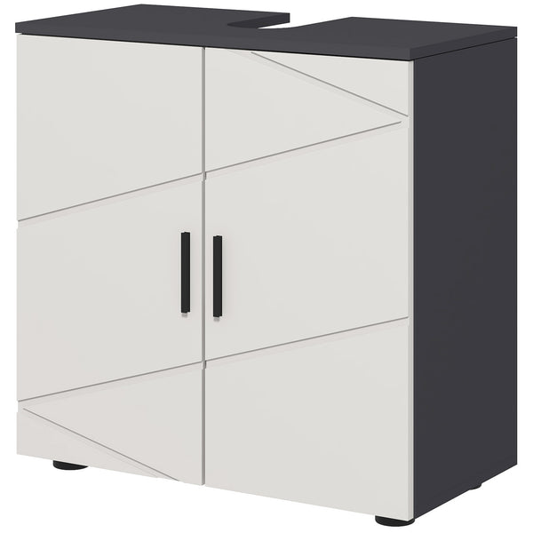 acquista Mobile Sotto Lavabo Bagno 2 Ante 60x30x60 cm in Legno Grigio