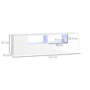 Mobile TV Fino a 60"" 137x35x42 cm in Legno Truciolare Bianco Lucido