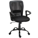 Sedia Poltrona Operativa Altezza Regolabile In Tessuto a Rete Nero   