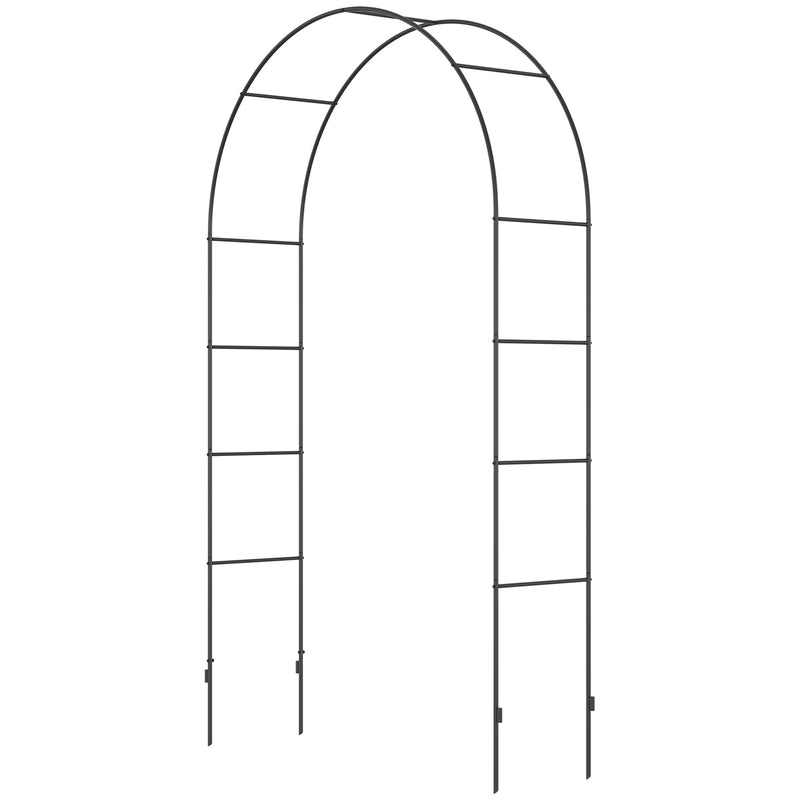 Arco per Rampicanti per Giardino ed Esterni 140x40x240 cm in Metallo Nero