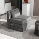 Poltrona Letto Singolo da Terra Salvaspazio 80x75x74 cm in Tessuto Grigio 