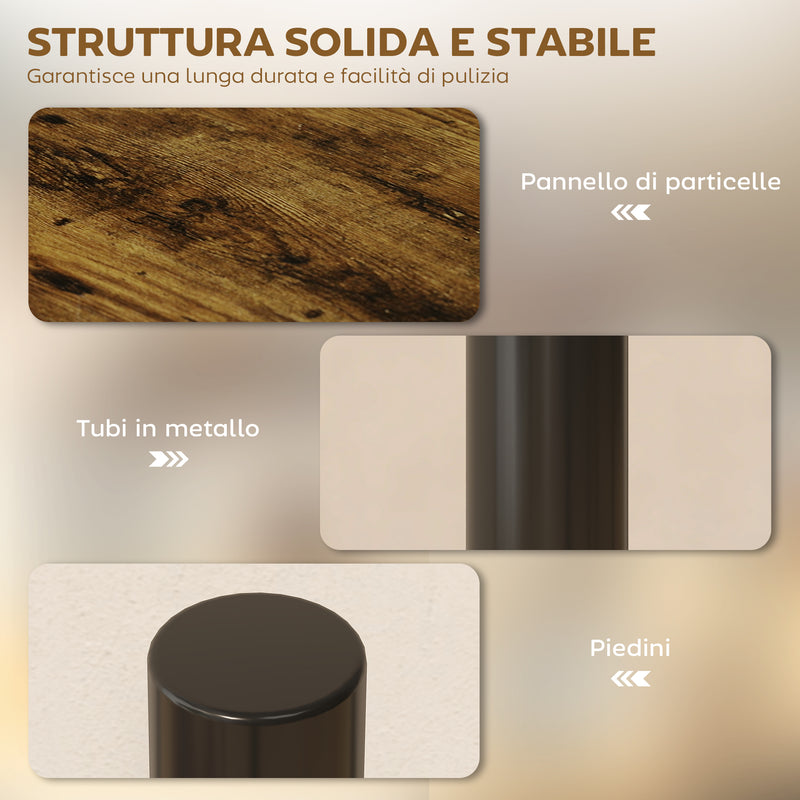 Scaffale da Cucina a 3 Livelli Girevole 40x10x36,5 cm in Legno e Acciaio Marrone Rustico   