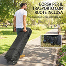 Gazebo Pop Up Pieghevole 430x290x315 cm con Pareti Laterali e Finestre in Metallo e Tessuto Oxford Marrone Sabbia      