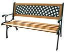 Panca da Giardino in Legno e Ghisa 52x125x74 cm Ranieri Rombo