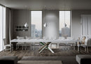 Tavolo Allungabile 160-420x90x77 cm Volantis Premium Bianco Frassino Telaio 4A 