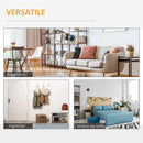 Consolle Ingresso 2 Scomparti 100x35x75 cm in MDF e Metallo Legno e Bianco