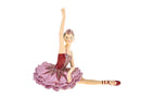 Set 2 Statuine Ballerina Seduta 17,5 in Resina