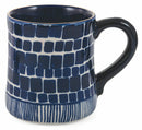 Set 3 Tazze in Gres Villa d'Este Home Tivoli Masai Blu Mug Alto