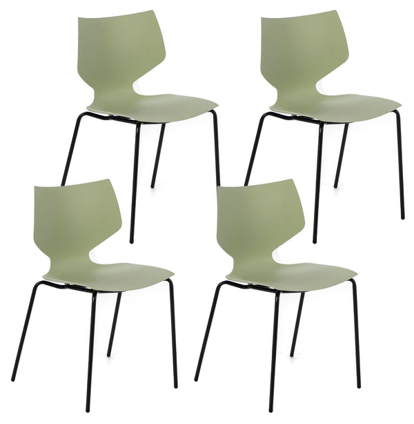 online Set 4 Sedie 51x50x77 cm in Polipropilene Speedy Verde