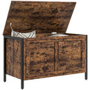 Cassapanca in Legno Stile Industriale 80x40x49cm Contenitore 95L Marrone 