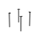 Set 4 Gambe Tavolo 50x50 mm in Acciaio Emuca Alluminio