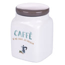 Barattolo Caffe 9,5x9,5x14,5 cm in New Bone China VdE Tivoli 1996 Le Travisate Bianco