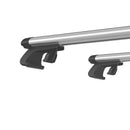 Barre Portatutto per Auto 135,3x5,7x7 cm Portata da 75 kg con Blocco e Chiavi di Sicurezza in Alluminio e ABS Argento      