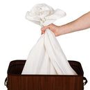 Cesto Biancheria Sporca Pieghevole in Bambu Tessuto Portabiancheria con Manici Marrone