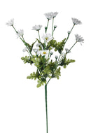 Set 6 Mazzetti di Margherita con Fiori Artificiali H 67 cm Bianco