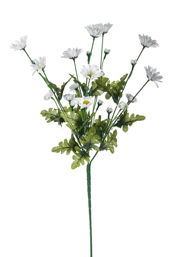 Set 6 Mazzetti di Margherita con Fiori Artificiali H 67 cm Bianco prezzo