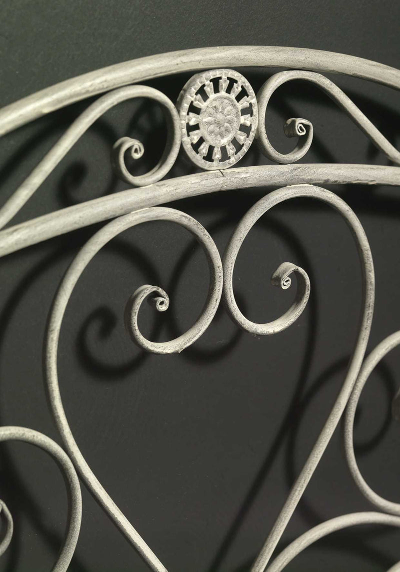 Panchina da Giardino 103x54xh95 cm in Metallo Ragusa Grigio