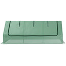Serra Piccola 240x90x90 cm con 2 Finestrelle Laterali e Finestra Centrale in Acciaio PE e PP Verde  