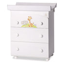 Cassettiera in Legno con Fasciatoio e Vaschetta Italbaby Gina Bianco