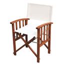 Sedia Regista Pieghevoli in Legno Meranti Sedia Poltrona Tessuto Ecru'