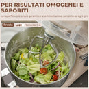 Impastatrice Planetaria 4,5 L 35x22x29 cm a 6 Velocità in Acciaio Inox Plastica e Alluminio Beige e Argento      